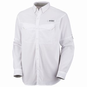 Columbia PFG Low Drag Offshore™ Långärmad Tröja Herr Vita (MLOFC1497)